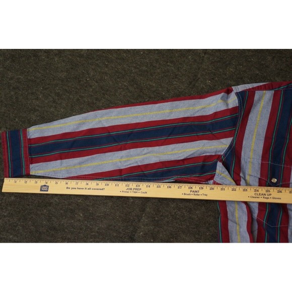 Levi's Mens Western Relaxed Fit Pearl Snap Long Sleeve Striped Shirt - Picture 4 of 10